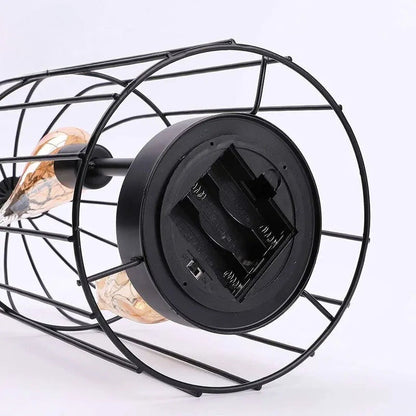 Lampe Cage à Oiseaux en Métal Noir – Lumière Décorative