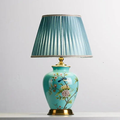 Lampe Céramique Artisanale à Poser avec Abat-jour
