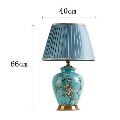 Lampe Céramique Artisanale à Poser avec Abat-jour