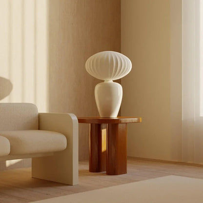 Lampe à Poser en Céramique – Pied Coloré et Abat-jour Tissu