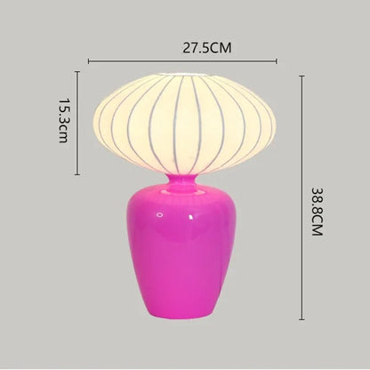 Lampe à Poser en Céramique – Pied Coloré et Abat-jour Tissu