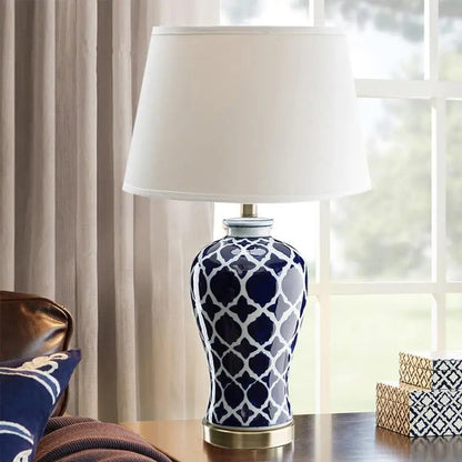 Lampe de chevet céramique dorée – Style raffiné
