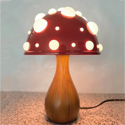 Lampe de Chevet Champignon en Métal – Lumière Ajustable