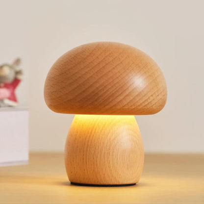 Lampe Champignon en Bois pour Chambre Enfant