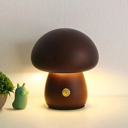 Lampe Champignon en Bois pour Chambre Enfant
