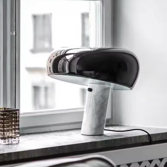 Lampe Champignon en Marbre – Design Élégant