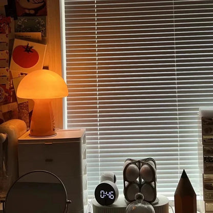 Lampe de chevet champignon en verre orange