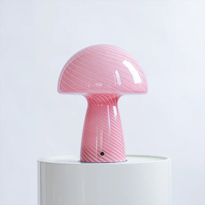 Lampe Champignon en Verre – Lumière Douce et Design
