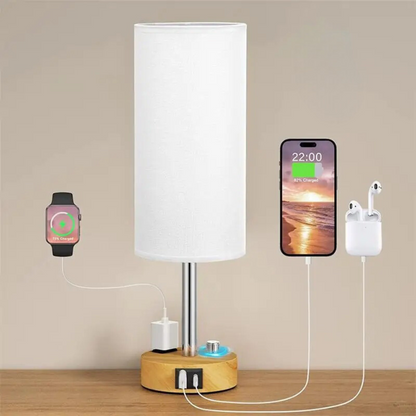 Lampe de chevet avec chargeur à induction intégré
