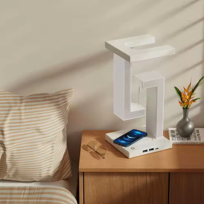 Lampe de chevet avec chargeur à induction intégré