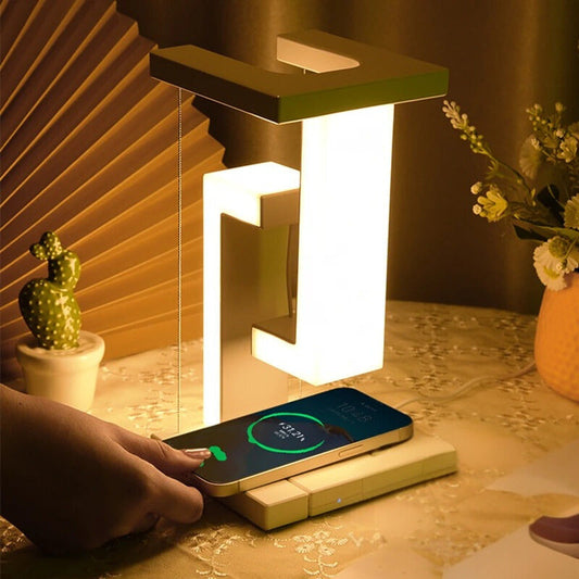 Lampe de chevet avec chargeur à induction intégré