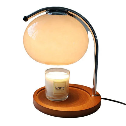 Lampe Chauffe Bougie en Verre et Métal – Design Italien