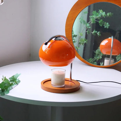 Lampe Chauffe Bougie en Verre et Métal – Design Italien