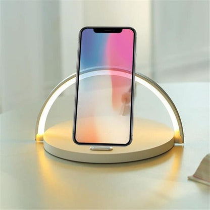 Lampe de chevet avec chargeur à induction intégré