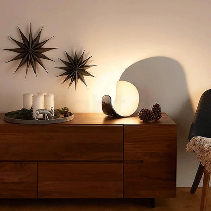 Lampe de Chevet Tactile Design Lune en Aluminium