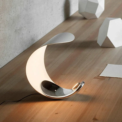 Lampe de Chevet Tactile Design Lune en Aluminium