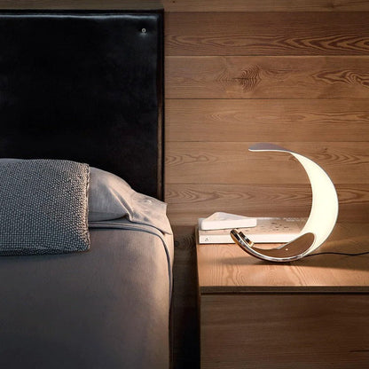 Lampe de Chevet Tactile Design Lune en Aluminium