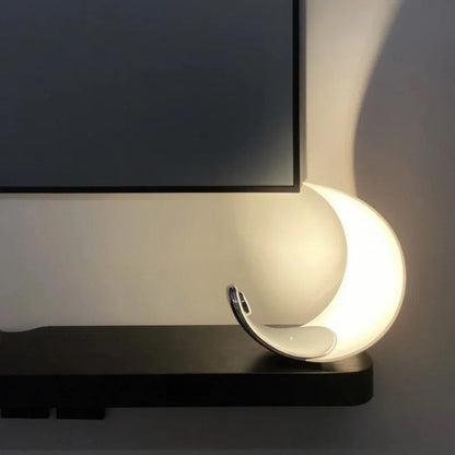 Lampe de Chevet Tactile Design Lune en Aluminium