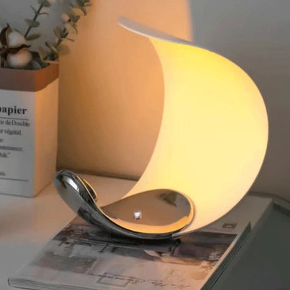 Lampe de Chevet Tactile Design Lune en Aluminium