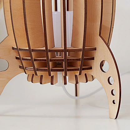 Lampe de Chevet Fusée en Bois pour Enfant