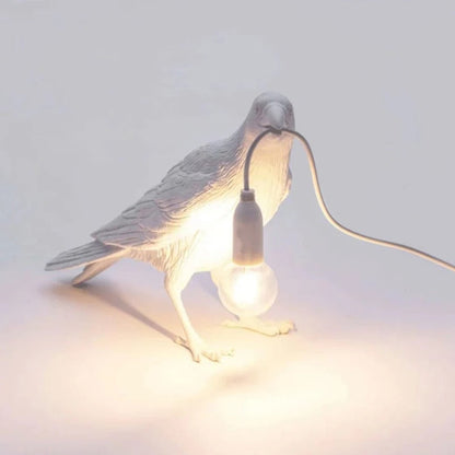 Lampe Corbeau en Résine – Modèle à Poser ou Mural