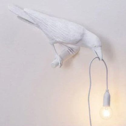 Lampe Corbeau en Résine – Modèle à Poser ou Mural