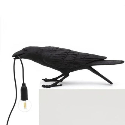 Lampe Corbeau en Résine – Modèle à Poser ou Mural