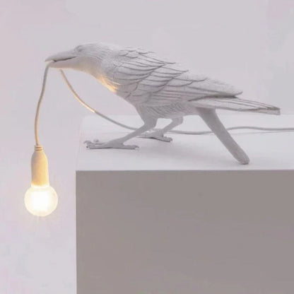 Lampe Corbeau en Résine – Modèle à Poser ou Mural