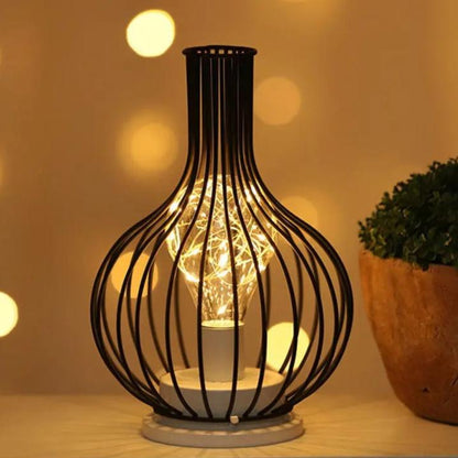Lampe de Chevet à Pile Style Industriel en Métal