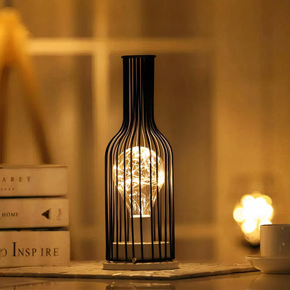 Lampe de Chevet à Pile Style Industriel en Métal
