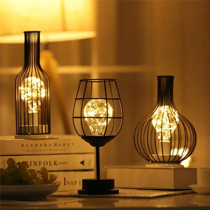 Lampe de Chevet à Pile Style Industriel en Métal