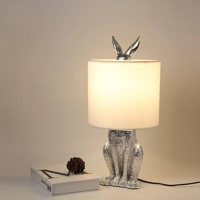 Lampe de Chevet Animaux Dorée, Argentée, Noire ou Blanche