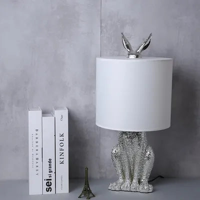 Lampe de Chevet Animaux Dorée, Argentée, Noire ou Blanche