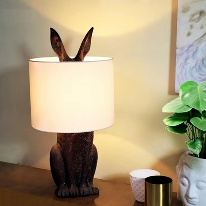 Lampe de Chevet Animaux Dorée, Argentée, Noire ou Blanche