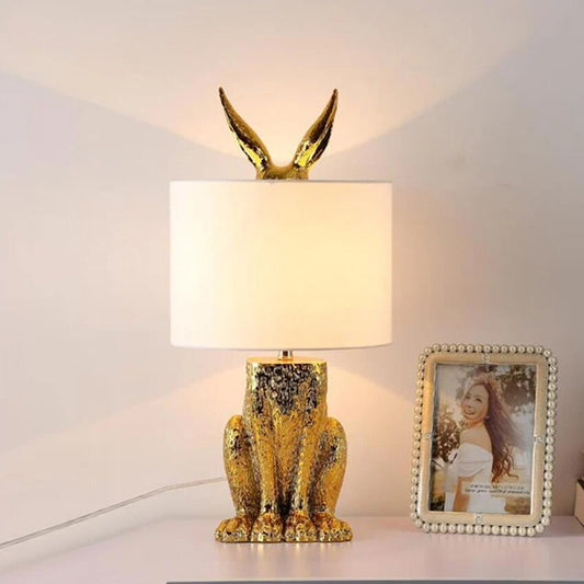 Lampe de Chevet Animaux Dorée, Argentée, Noire ou Blanche