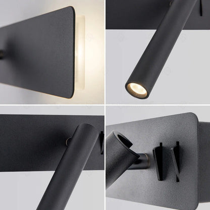 Lampe de Chevet avec Liseuse en Métal – Bras Ajustable