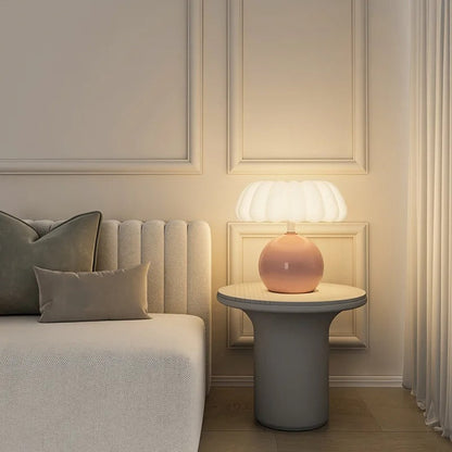 Lampe de Chevet Minimaliste – Pied Blanc ou Rose