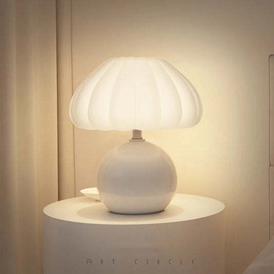 Lampe de Chevet Minimaliste – Pied Blanc ou Rose