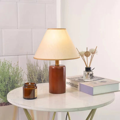 Lampe de Chevet Bois et Blanc – Design Naturel et Épuré
