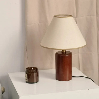 Lampe de Chevet Bois et Blanc – Design Naturel et Épuré