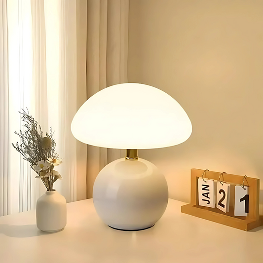 Lampe de Chevet Blanche Design Moderne – Métal et Acrylique