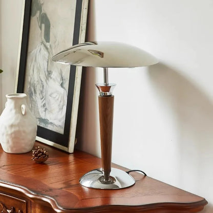 Lampe de Chevet en Bois et Métal – Design Naturel