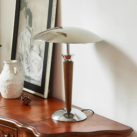 Lampe de Chevet en Bois et Métal – Design Naturel
