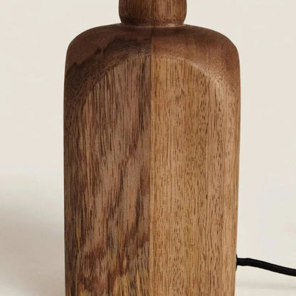 Lampe de Chevet en Bois Naturel Faite Main