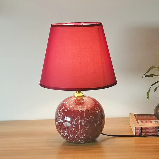 Lampe de Chevet Céramique Bordeaux – Style et Caractère