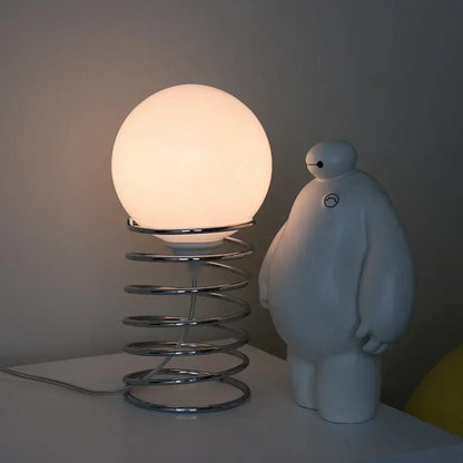 Lampe de Chevet Boule Design en Métal et Verre