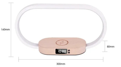 Lampe de Chevet avec Chargeur Intégré – Bois et Aluminium