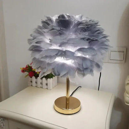 Lampe de Chevet à Plumes – Ambiance Cocooning