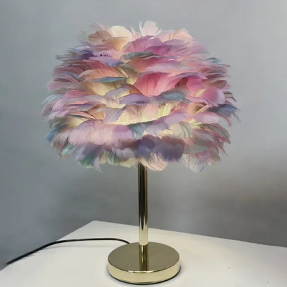 Lampe de Chevet à Plumes – Ambiance Cocooning