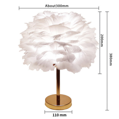 Lampe de Chevet à Plumes – Ambiance Cocooning
